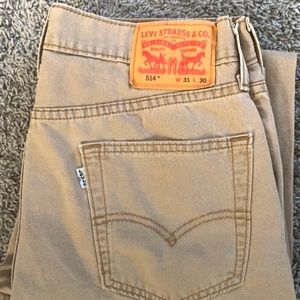 Levis 514 Tan Jeans